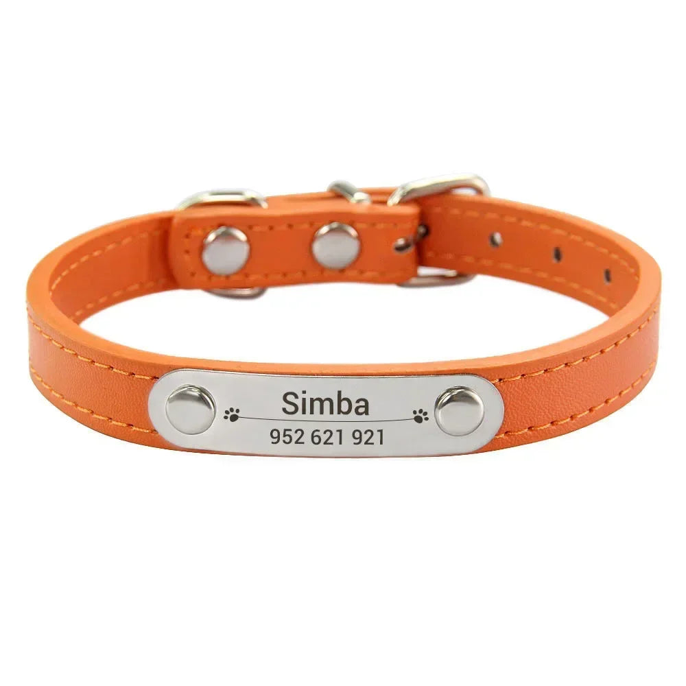 Personalized Pink Dog Collar with ID Carving