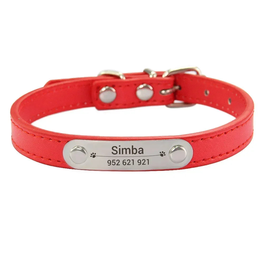 Personalized Pink Dog Collar with ID Carving